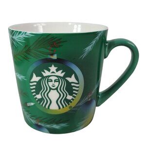 Starbucks Christmas Mug Green 18oz Tree Limbs Lights Ornaments Holiday 2020